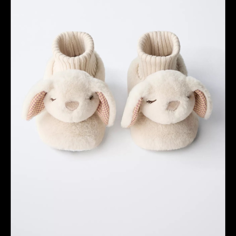 NWOT Zara Bunny Slippers